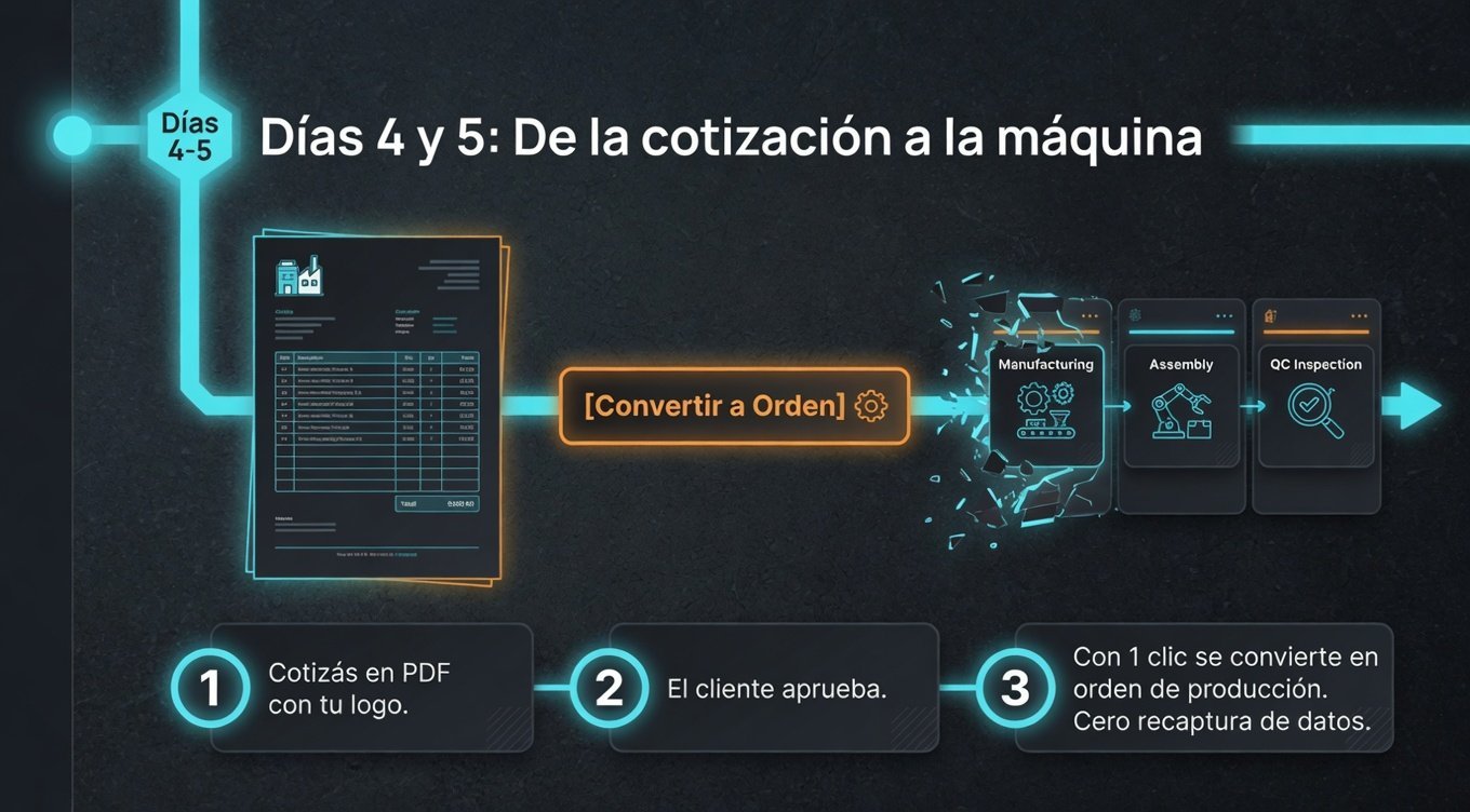 Dias 4 y 5: de la cotizacion a la maquina